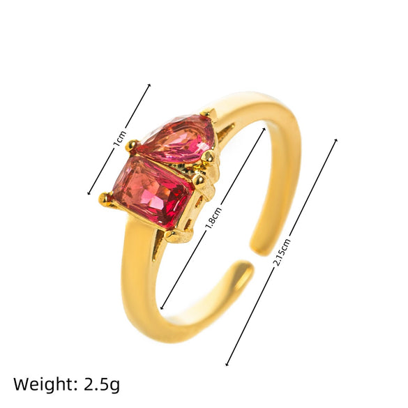 Wholesale Titanium Steel Electroplated Geometric Retro Unisex December Birthstone Ring With Color Preservation