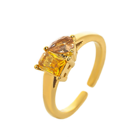 Wholesale Titanium Steel Electroplated Geometric Retro Unisex December Birthstone Ring With Color Preservation