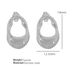 Wholesale 316L Stainless Steel Electroplated Geometric Women's Retro Style Irregular Earrings