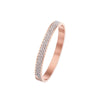 Wholesale Titanium Steel Electroplated Gold Full Diamond Bevel Design Couple Bracelet With Polishing And Mud Drilling