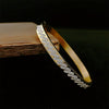 Wholesale Titanium Steel Electroplated Gold Full Diamond Bevel Design Couple Bracelet With Polishing And Mud Drilling