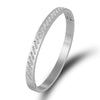Wholesale Titanium Steel Electroplated Gold Full Diamond Bevel Design Couple Bracelet With Polishing And Mud Drilling