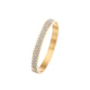 Wholesale Titanium Steel Electroplated Gold Full Diamond Bevel Design Couple Bracelet With Polishing And Mud Drilling