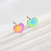 Wholesale Titanium Steel Electroplated Heartshaped Earrings And Ear Bone Nails Fashion Simple Classic Jewelry For Unisex