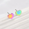 Wholesale Titanium Steel Electroplated Heartshaped Earrings And Ear Bone Nails Fashion Simple Classic Jewelry For Unisex