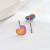Wholesale Titanium Steel Electroplated Heartshaped Earrings And Ear Bone Nails Fashion Simple Classic Jewelry For Unisex