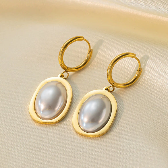 Wholesale Titanium Steel Electroplated Ins Style Earrings For Women