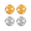 Wholesale Titanium Steel Electroplated 18K Gold Geometric Simple Design Round Concaveconvex Women's Earrings