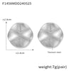 Wholesale Titanium Steel Electroplated 18K Gold Geometric Simple Design Round Concaveconvex Women's Earrings