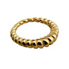 Wholesale Titanium Steel Electroplated 18K Gold Star Ring Unisex Minimalist Style