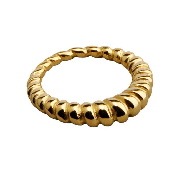 Wholesale Titanium Steel Electroplated 18K Gold Star Ring Unisex Minimalist Style