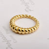 Wholesale Titanium Steel Electroplated 18K Gold Star Ring Unisex Minimalist Style