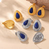 Wholesale 316L Stainless Steel Electroplated Niche Style Geometric Drop Shaped Earrings For Women