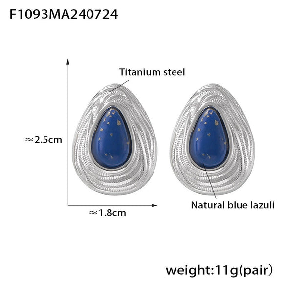 Wholesale 316L Stainless Steel Electroplated Niche Style Geometric Drop Shaped Earrings For Women