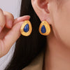 Wholesale 316L Stainless Steel Electroplated Niche Style Geometric Drop Shaped Earrings For Women