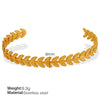 Wholesale 316L Stainless Steel Electroplated Retro Cshaped Hollow Out Personality Geometric Women's Bracelet