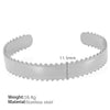 Wholesale 316L Stainless Steel Electroplated Retro Cshaped Hollow Out Personality Geometric Women's Bracelet