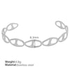 Wholesale 316L Stainless Steel Electroplated Retro Cshaped Hollow Out Personality Geometric Women's Bracelet