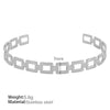 Wholesale 316L Stainless Steel Electroplated Retro Cshaped Hollow Out Personality Geometric Women's Bracelet