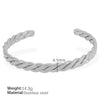 Wholesale 316L Stainless Steel Electroplated Retro Cshaped Hollow Out Personality Geometric Women's Bracelet