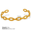 Wholesale 316L Stainless Steel Electroplated Retro Cshaped Hollow Out Personality Geometric Women's Bracelet