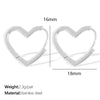 Wholesale 316L Stainless Steel Electroplated Round Opening Unisex Fashion Earrings