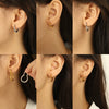 Wholesale 316L Stainless Steel Electroplated Round Opening Unisex Fashion Earrings