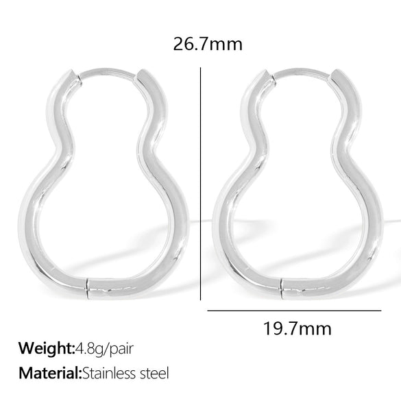 Wholesale 316L Stainless Steel Electroplated Round Opening Unisex Fashion Earrings