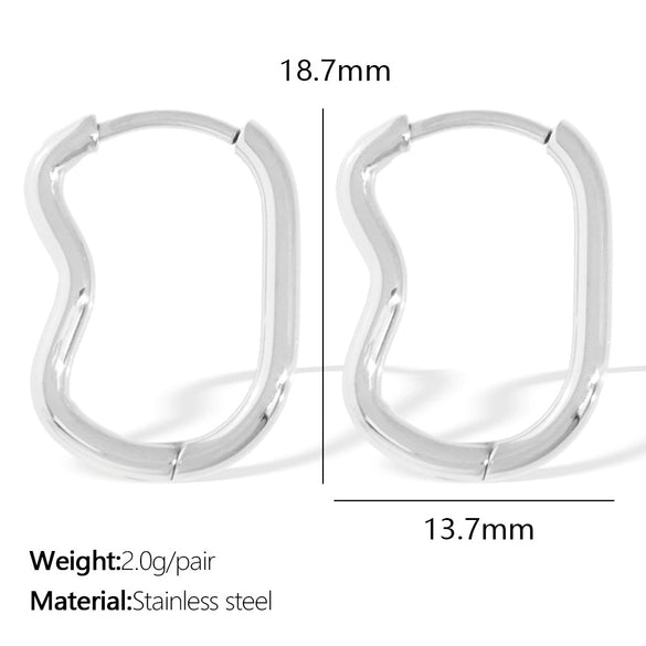 Wholesale 316L Stainless Steel Electroplated Round Opening Unisex Fashion Earrings