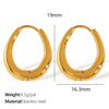 Wholesale 316L Stainless Steel Electroplated Round Opening Unisex Fashion Earrings
