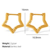 Wholesale 316L Stainless Steel Electroplated Round Opening Unisex Fashion Earrings