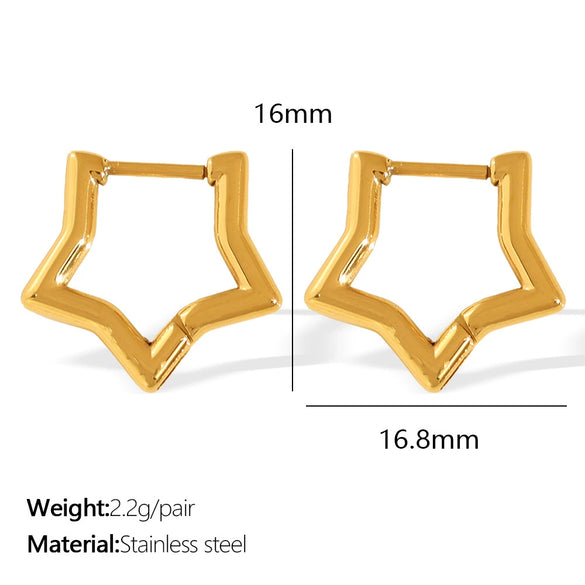 Wholesale 316L Stainless Steel Electroplated Round Opening Unisex Fashion Earrings