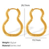 Wholesale 316L Stainless Steel Electroplated Round Opening Unisex Fashion Earrings