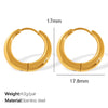 Wholesale 316L Stainless Steel Electroplated Round Opening Unisex Fashion Earrings