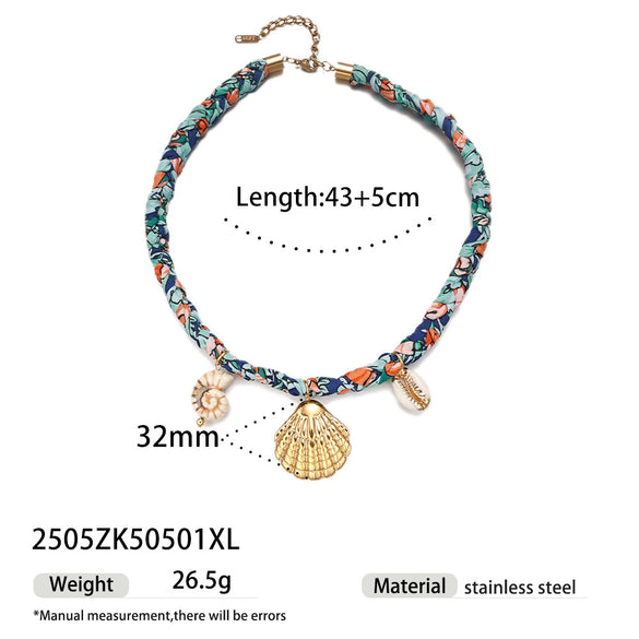 Wholesale Titanium Steel Electroplated Twist Chain Necklace For Girls With Nature Style