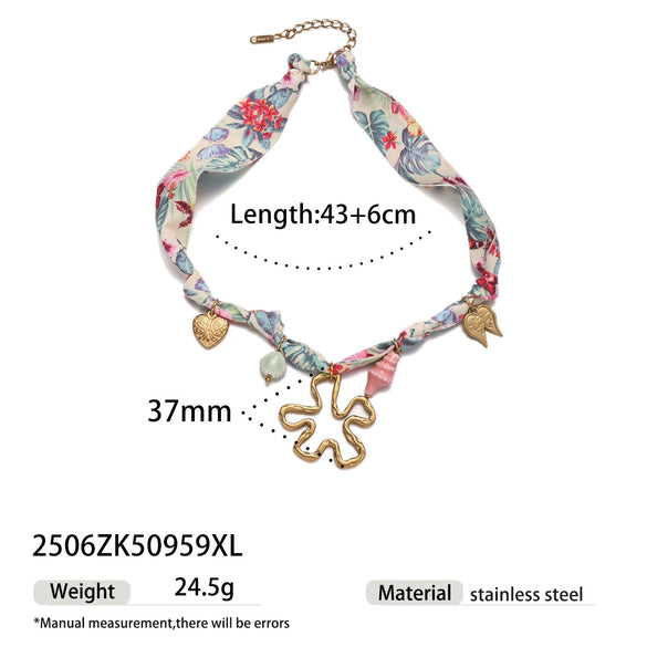 Wholesale Titanium Steel Electroplated Twist Chain Necklace For Girls With Nature Style