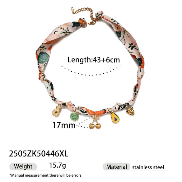 Wholesale Titanium Steel Electroplated Twist Chain Necklace For Girls With Nature Style