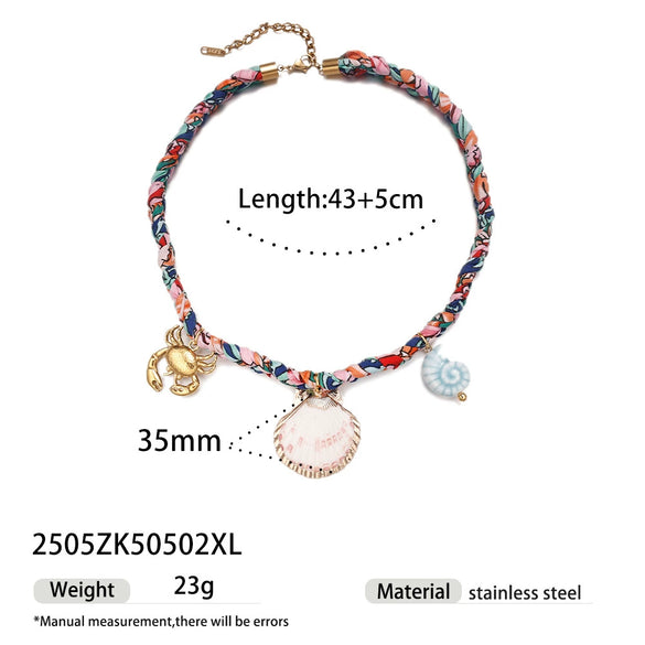 Wholesale Titanium Steel Electroplated Twist Chain Necklace For Girls With Nature Style