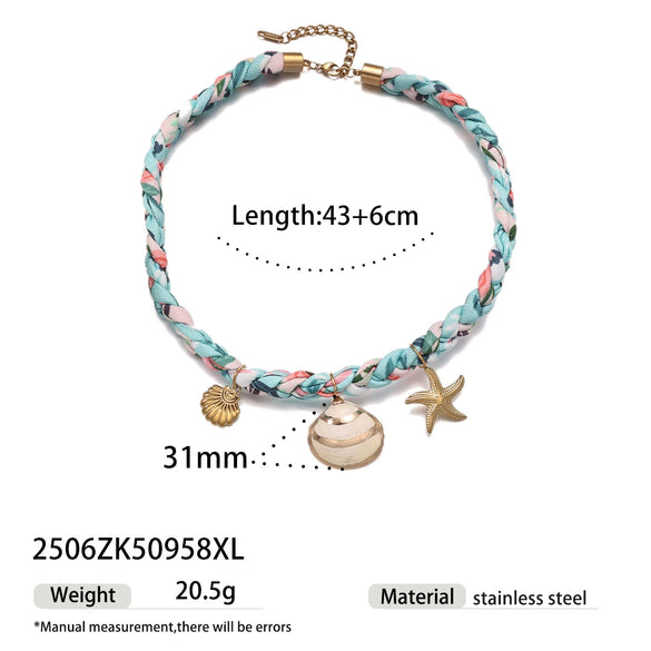 Wholesale Titanium Steel Electroplated Twist Chain Necklace For Girls With Nature Style
