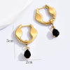 Wholesale Titanium Steel Electroplated Water Drop Shape Earrings For Women Light Luxury Jewelry