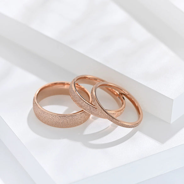 Wholesale Titanium Steel Elegant Geometric Polished Ring For Women