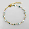 Wholesale Titanium Steel Evil Eye Bracelet With Dripping Oil Design For Women And Unisex