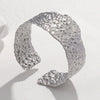 Wholesale Titanium Steel Exaggerated Open Adjustable Non Fading Female Bracelet With Geometric Style And Electroplating