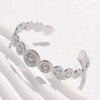 Wholesale Titanium Steel Exaggerated Open Adjustable Non Fading Female Bracelet With Geometric Style And Electroplating