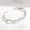 Wholesale Titanium Steel Exaggerated Open Adjustable Non Fading Female Bracelet With Geometric Style And Electroplating