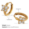 Wholesale 316L Stainless Steel Fashion Butterfly Bunny Pattern Electroplated Gold Earrings For Women