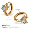 Wholesale 316L Stainless Steel Fashion Butterfly Bunny Pattern Electroplated Gold Earrings For Women