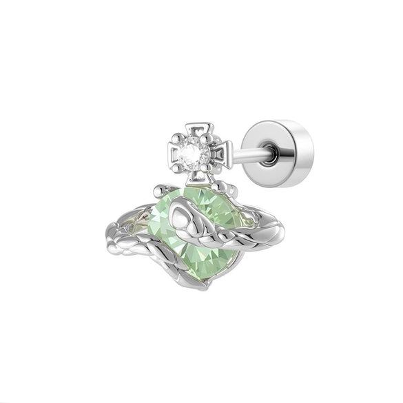 Wholesale Titanium Steel Fashion Butterflyinlaid Zircon Ear Bone Nails For Women