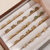 Wholesale 316L Stainless Steel Fashion Earrings Electroplated 18K Gold Inlaid With Rhinestones For Women