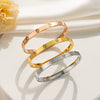 Wholesale Titanium Steel Fashion Fourleaf Clover Flower Buckle Electroplated Bracelet Jewelry